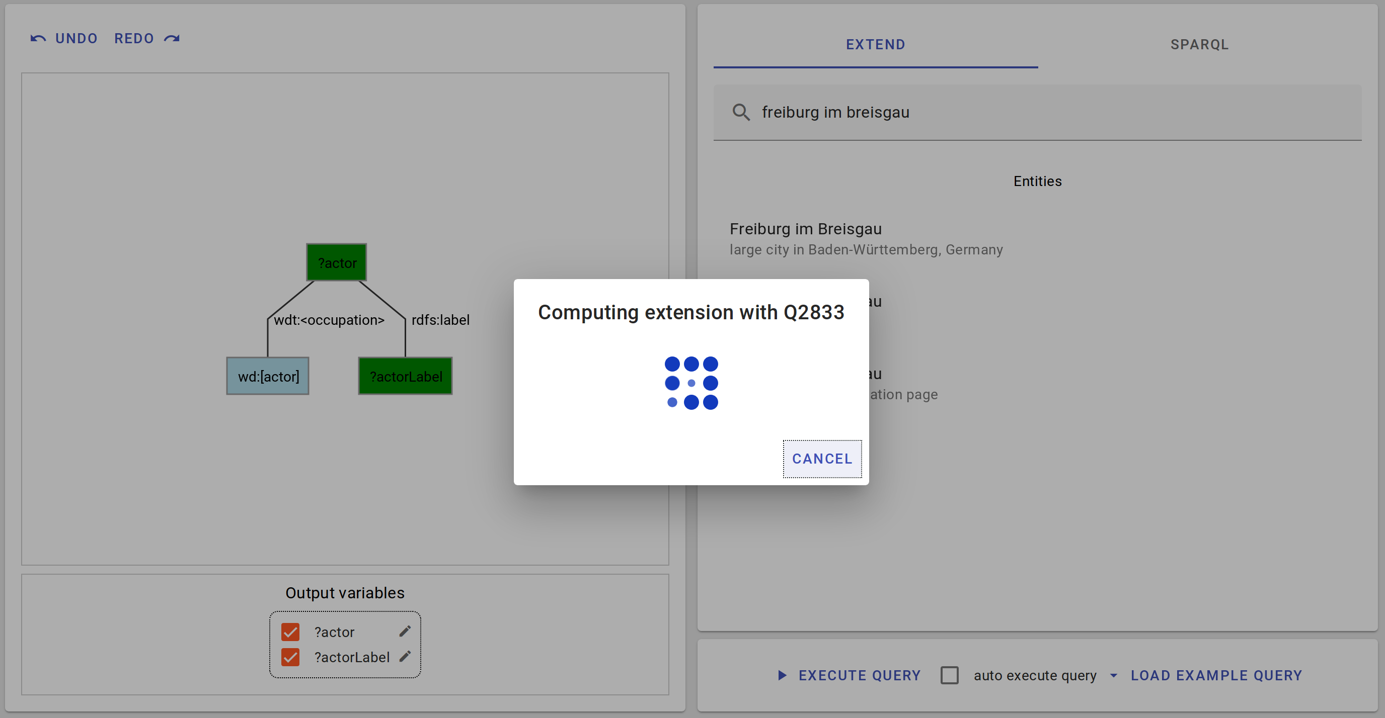 example query extension computation